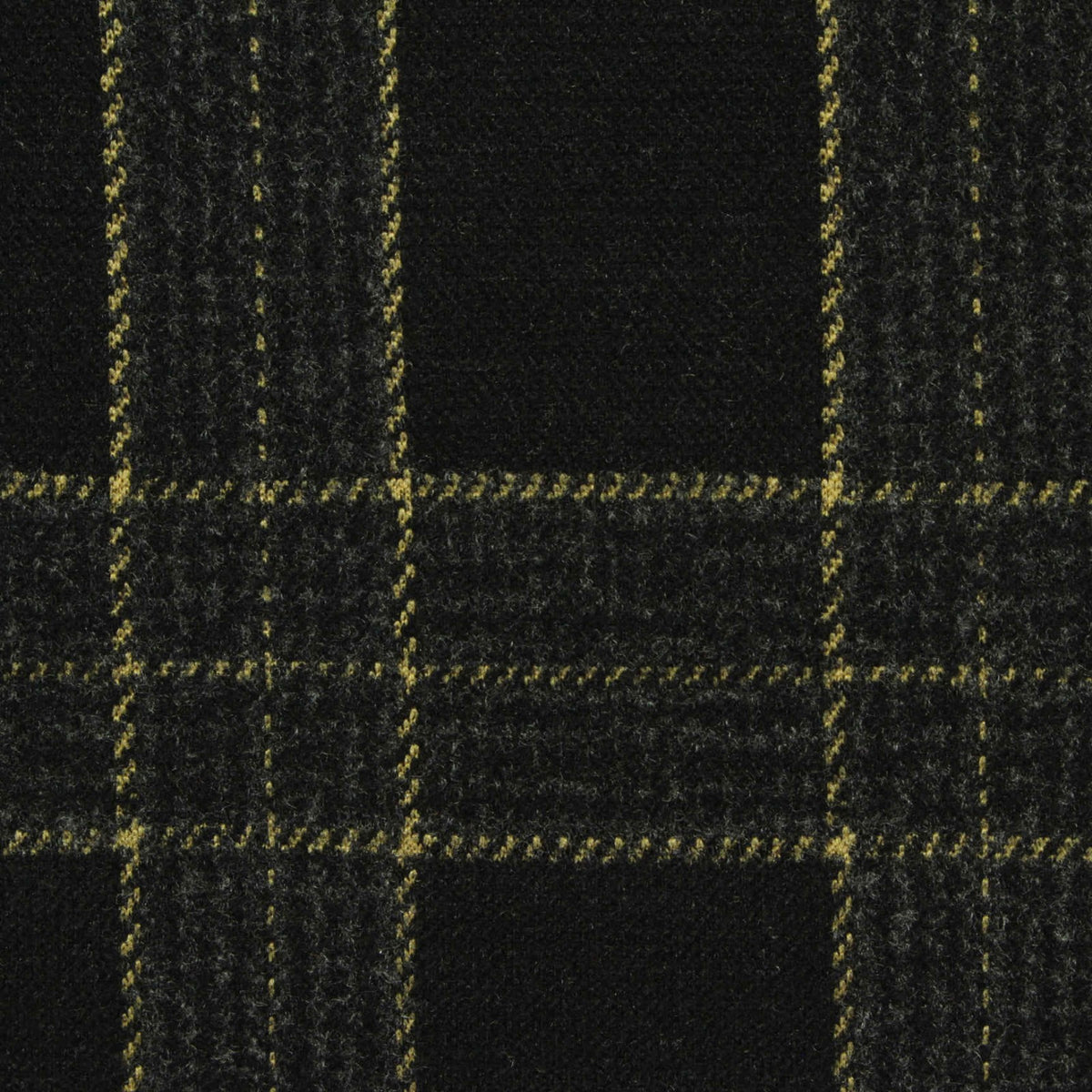 Dark Grey Plaid Jacquard, Viscose-Poly, 448 gsm