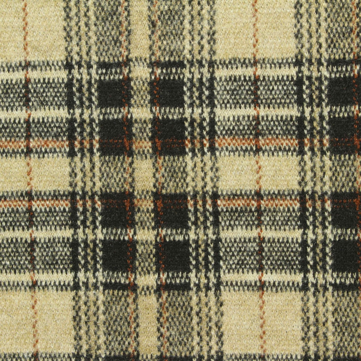 Beige Plaid Jacquard, Poly-Viscose, 392 gsm