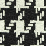 Black Houndstooth Jacquard, Poly-Viscose — texture