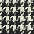 Black Houndstooth Jacquard, Poly-Viscose, 393 gsm