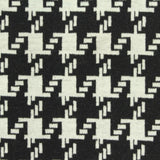 Black Houndstooth Jacquard, Poly-Viscose