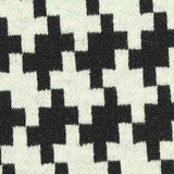 Black Houndstooth Jacquard, Poly-Viscose — texture