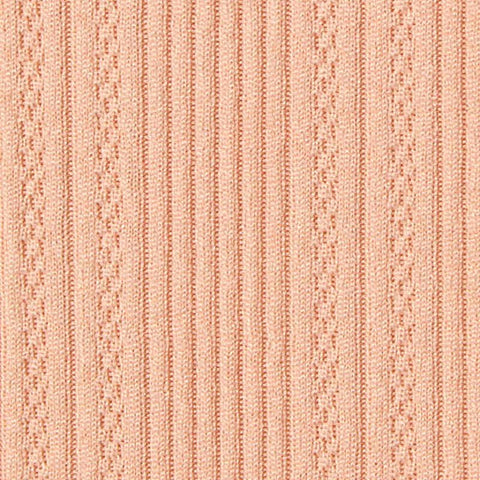 Orange Openwork Rib Knit