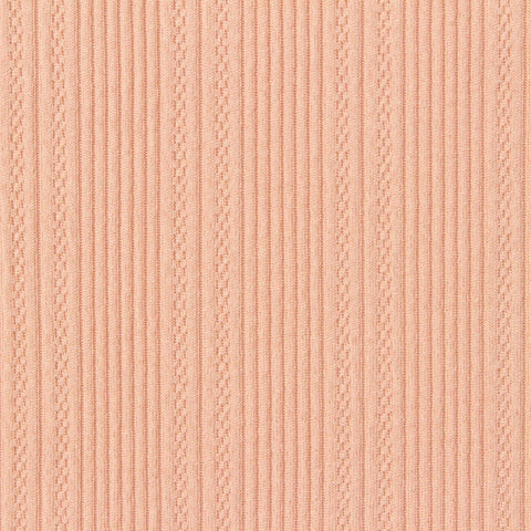 Orange Openwork Rib Knit
