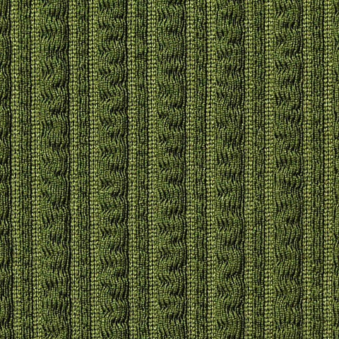 Green Vertical-Stripe Rib Knit, Polyester