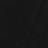 Polyester Stretch Rib Knit Fabric, 327 gsm, 165 cm — Black