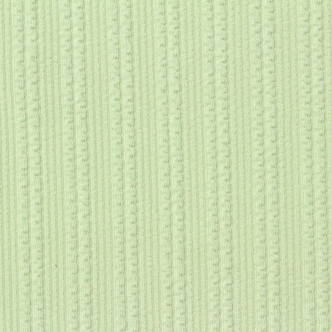 Light Green Tone-on-Tone Rib Knit, Polyester, 298 gsm