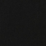 Polyester Stretch Rib Knit Fabric, 220 gsm, 165 cm — Black