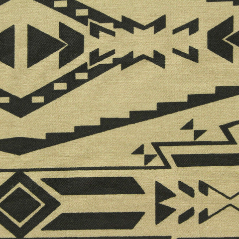 Black Geometric Bengaline, Viscose-Nylon, 270 gsm