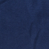 Cotton Polyester Stretch Rib Knit Fabric, 400 gsm, 130 cm — Navy