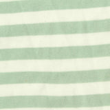 Light Green Horizontal-Stripe Jersey Knit, Cotton-Modal