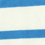 Blue Horizontal-Stripe Jersey Knit, Cotton — texture