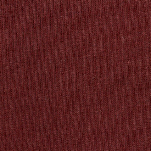 Cotton Polyester Stretch Rib Knit Fabric, 360 gsm, 130 cm — Red