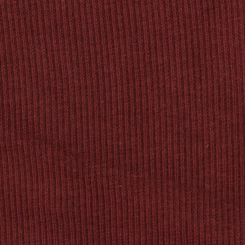 Cotton Polyester Stretch Rib Knit Fabric, 380 gsm, 130 cm — Red, ref EF-246976