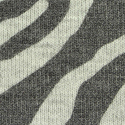 Dark Grey Zebra Jersey Knit, Poly-Viscose