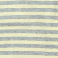 Cream Horizontal-Stripe Jersey Knit, Cotton, 177 gsm