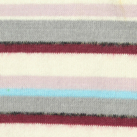 Off-White Horizontal-Stripe Chunky Knit, Poly-Viscose