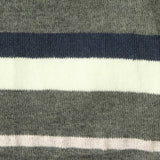 Grey Horizontal-Stripe Jersey Knit, Poly-Cotton