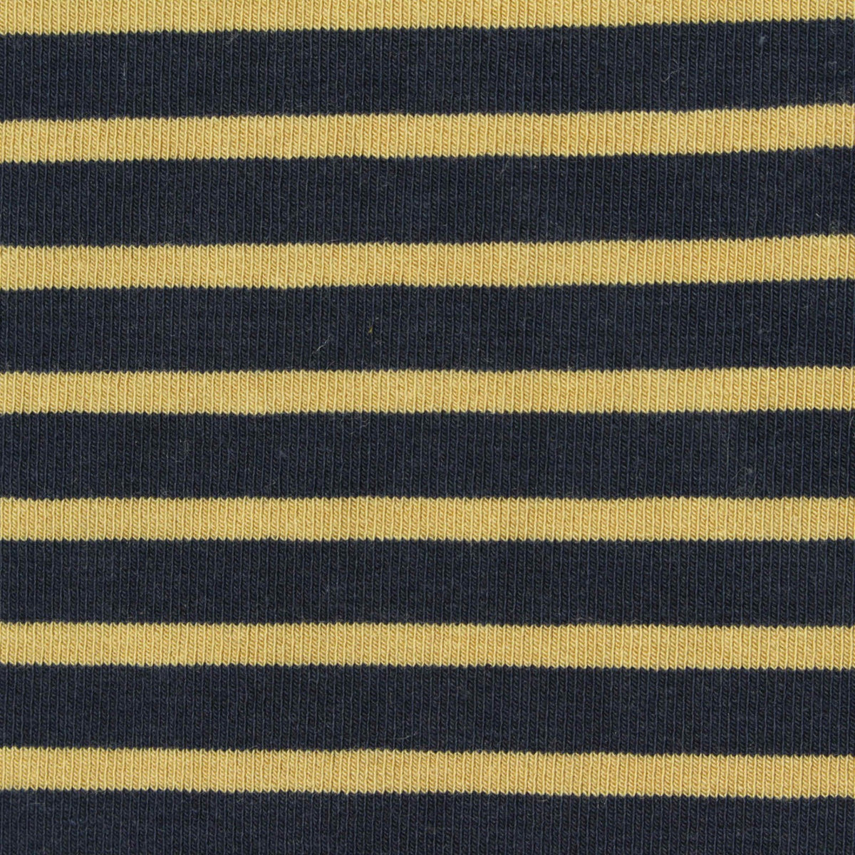 Navy Horizontal-Stripe Rib Knit, Viscose-Cotton