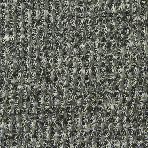 Black Marl Waffle Knit, Polyester