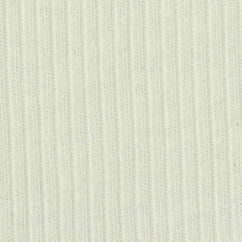 Cotton Polyester Rib Knit Fabric, 228 gsm — White