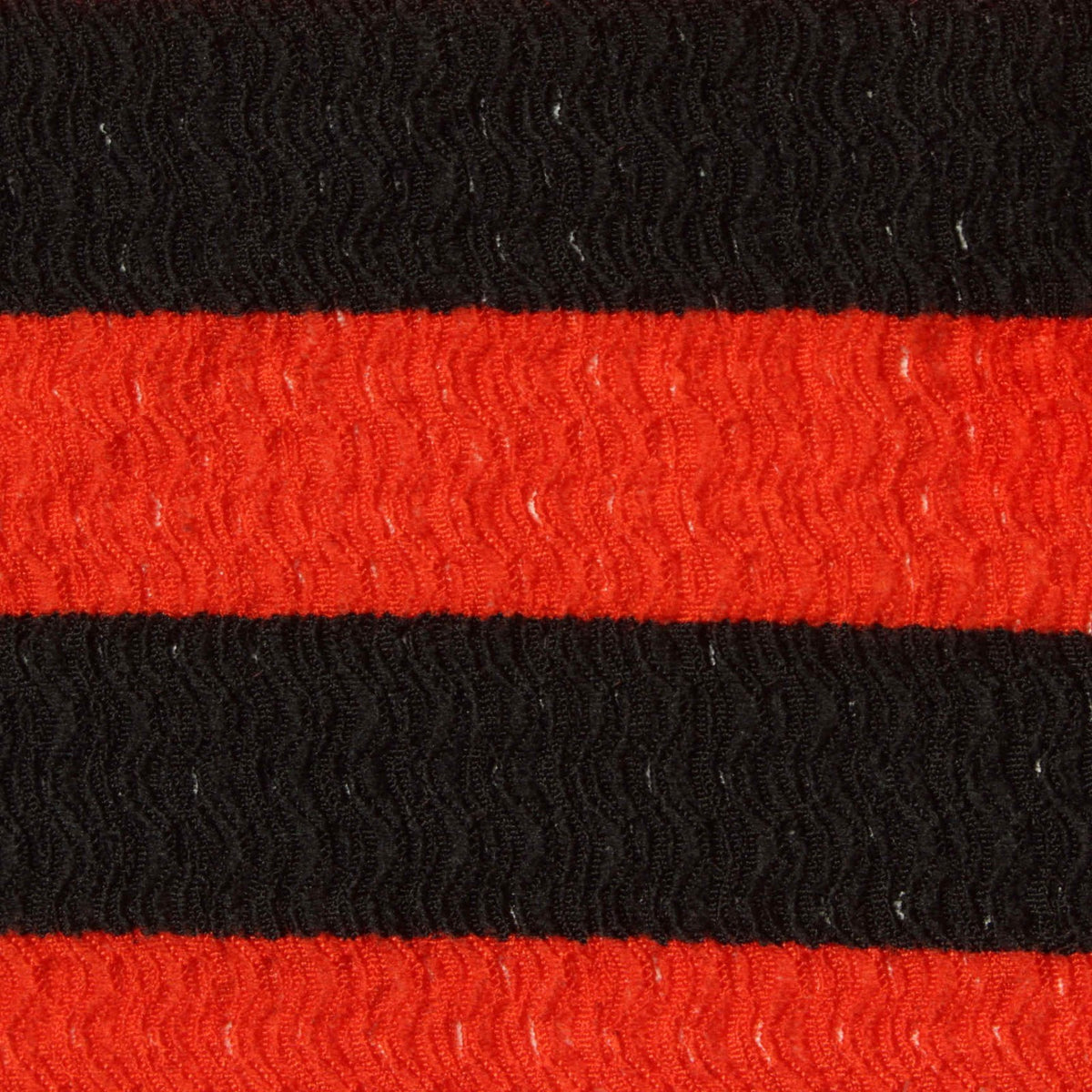 Black Horizontal-Stripe Warp Knit, Polyester, 150 gsm
