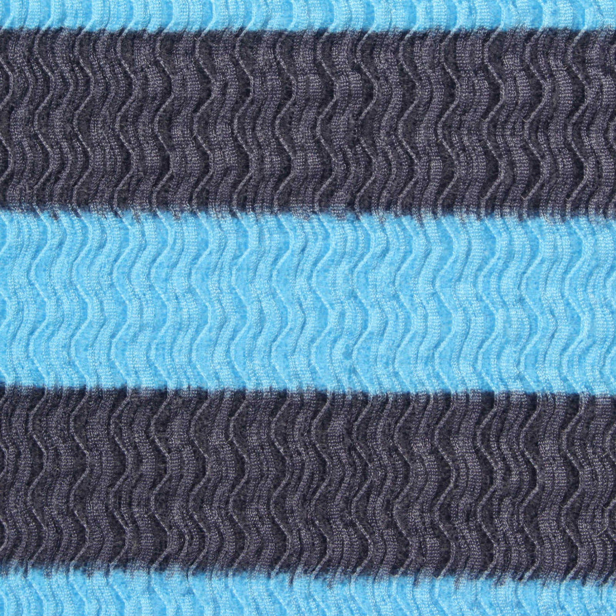 Blue Horizontal-Stripe Warp Knit, Polyester
