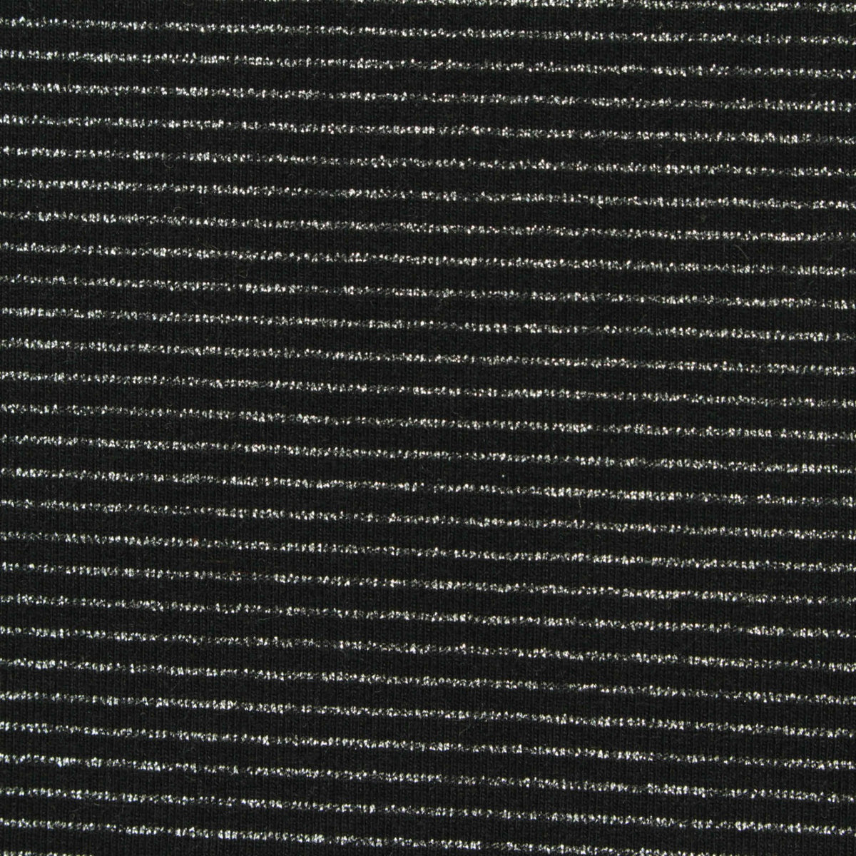Silver Horizontal-Stripe Jersey Knit, Poly-Viscose, 210 gsm