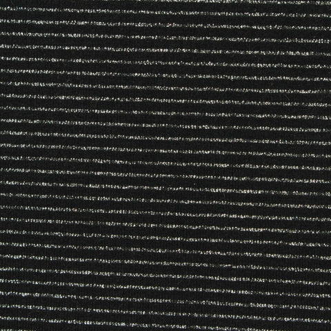 Silver Horizontal-Stripe Jersey Knit, Poly-Viscose, 210 gsm