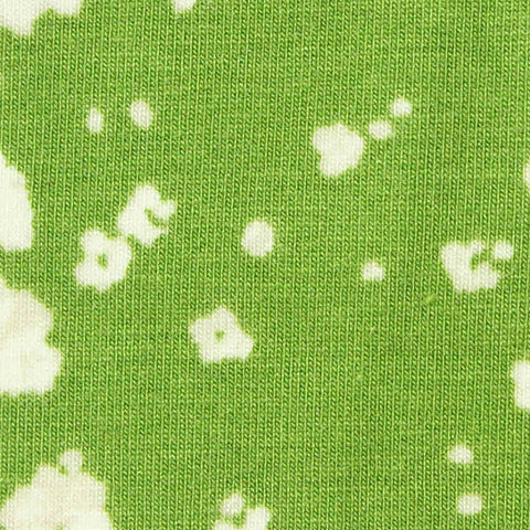 White Abstract-Flower Jersey Knit, Cotton-Modal