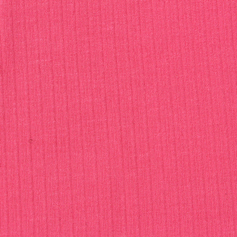 Polyester Cotton Rib Knit Fabric, 180 gsm, 163 cm — Pink