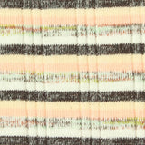 Dark Brown Horizontal-Stripe Rib Knit, Polyester