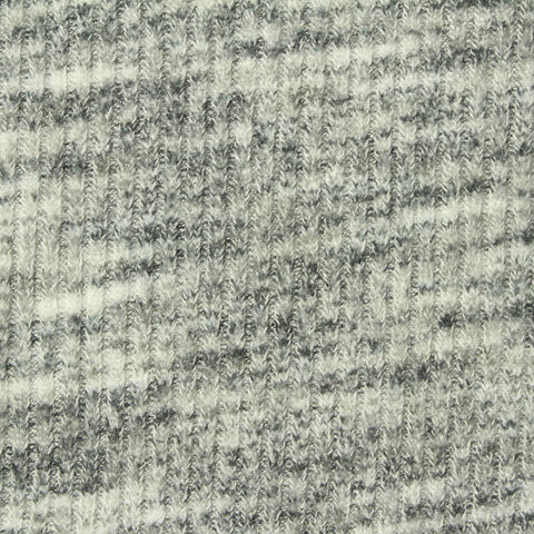 Dark Grey Marl Rib Knit, Viscose-Poly, 205 gsm, 150 cm, ref EF-247108