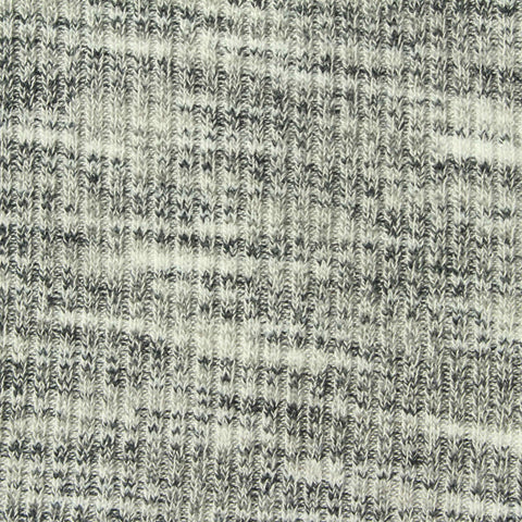 Black Marl Rib Knit, Viscose-Poly, 239 gsm
