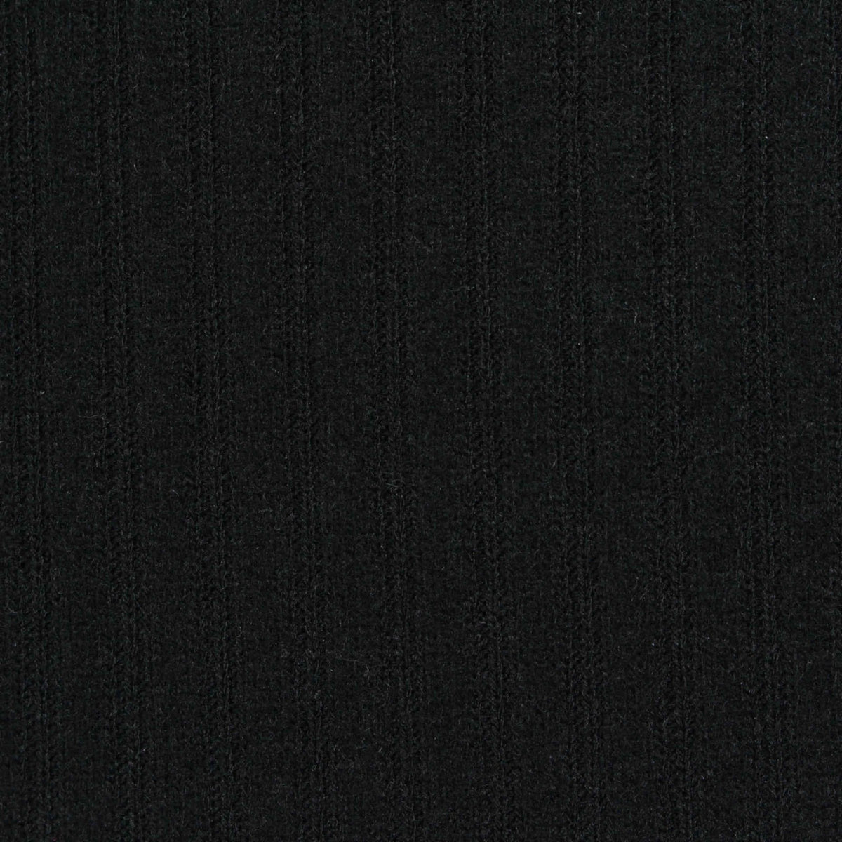 Viscose Polyester Rib Knit Fabric, 277 gsm, 165 cm — Black