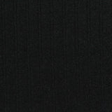 Viscose Polyester Rib Knit Fabric, 277 gsm, 165 cm — Black