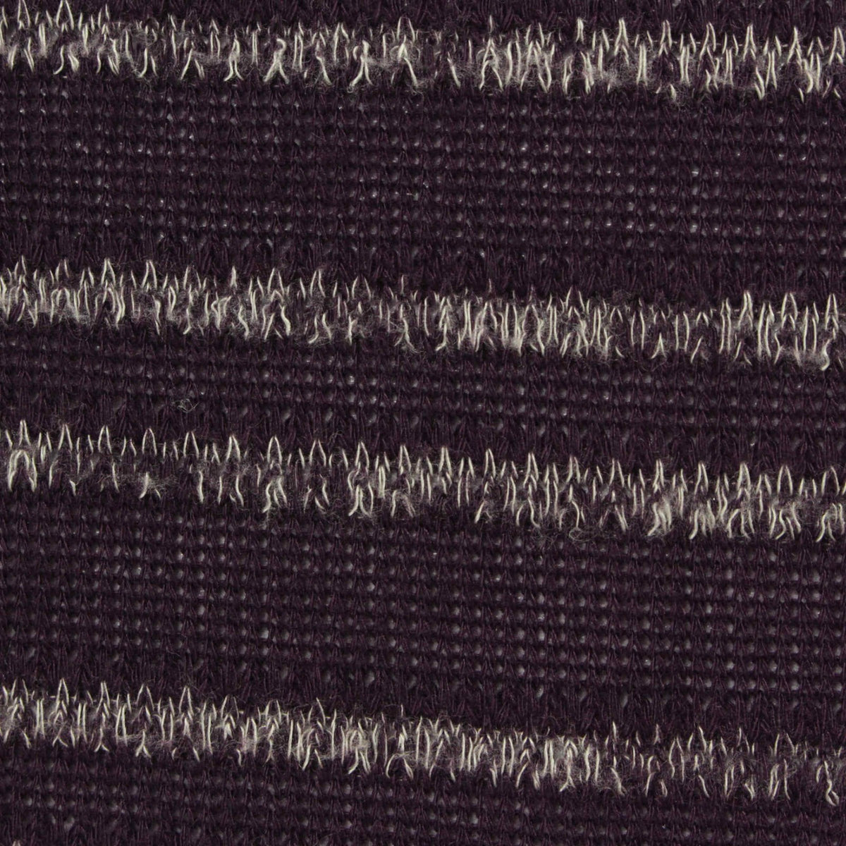 Light Grey Horizontal-Stripe Chunky Knit, Viscose, 205 gsm
