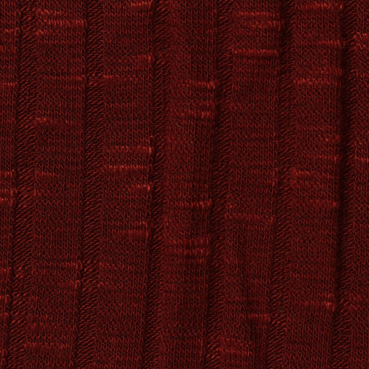 Dark Red Tone-on-Tone Rib Knit, Viscose-Poly