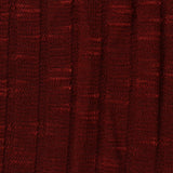 Dark Red Tone-on-Tone Rib Knit, Viscose-Poly