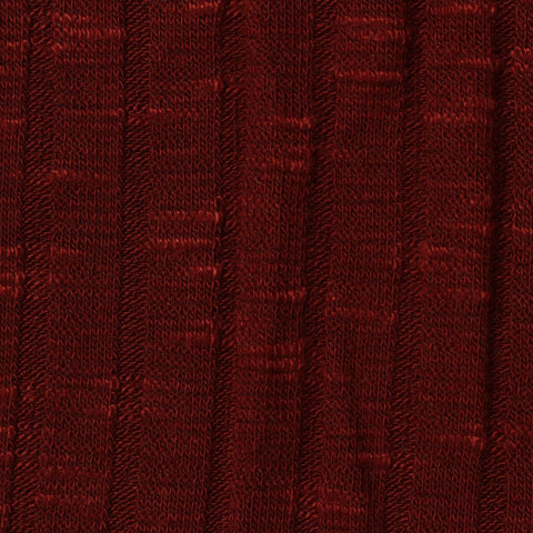 Dark Red Tone-on-Tone Rib Knit, Viscose-Poly
