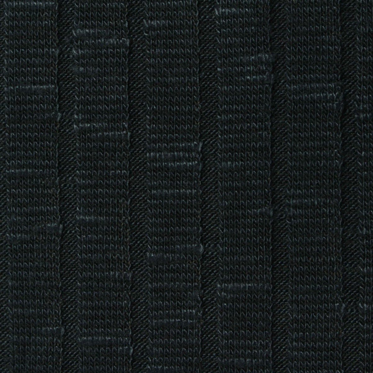 Black Tone-on-Tone Rib Knit, Viscose-Poly