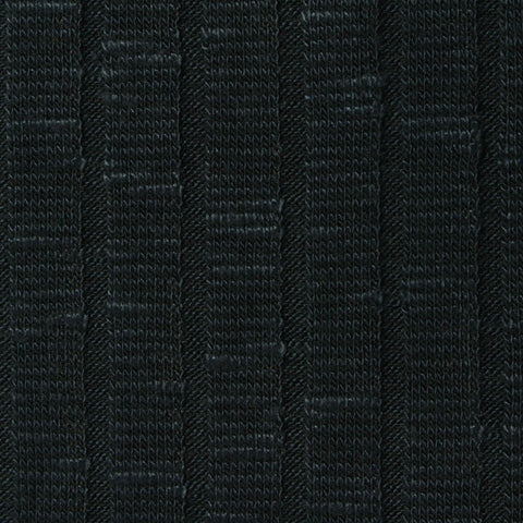 Black Tone-on-Tone Rib Knit, Viscose-Poly