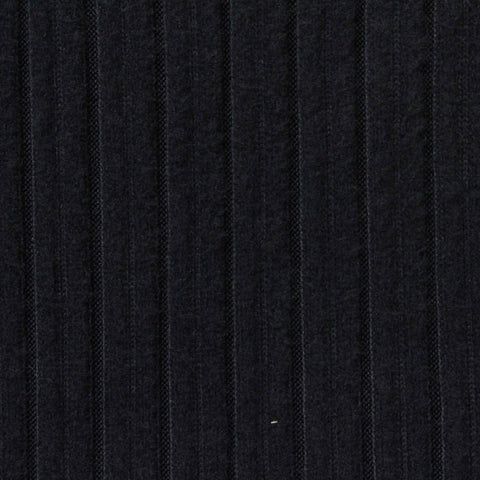 Polyester Stretch Rib Knit Fabric, 230 gsm, 126 cm — Navy