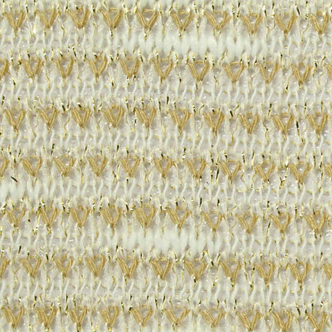 Jacquard Polyester Metallic Chunky Knit Fabric, 145 gsm, 146 cm — Beige