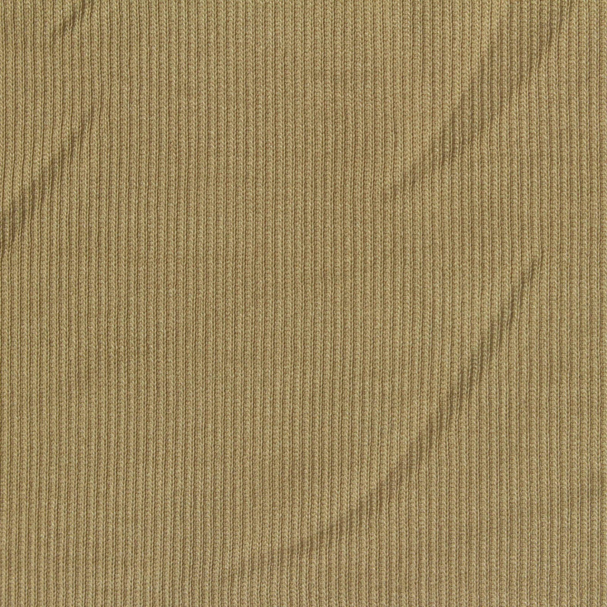 Modal Polyester Rib Knit Fabric, 170 gsm, 155 cm — Khaki