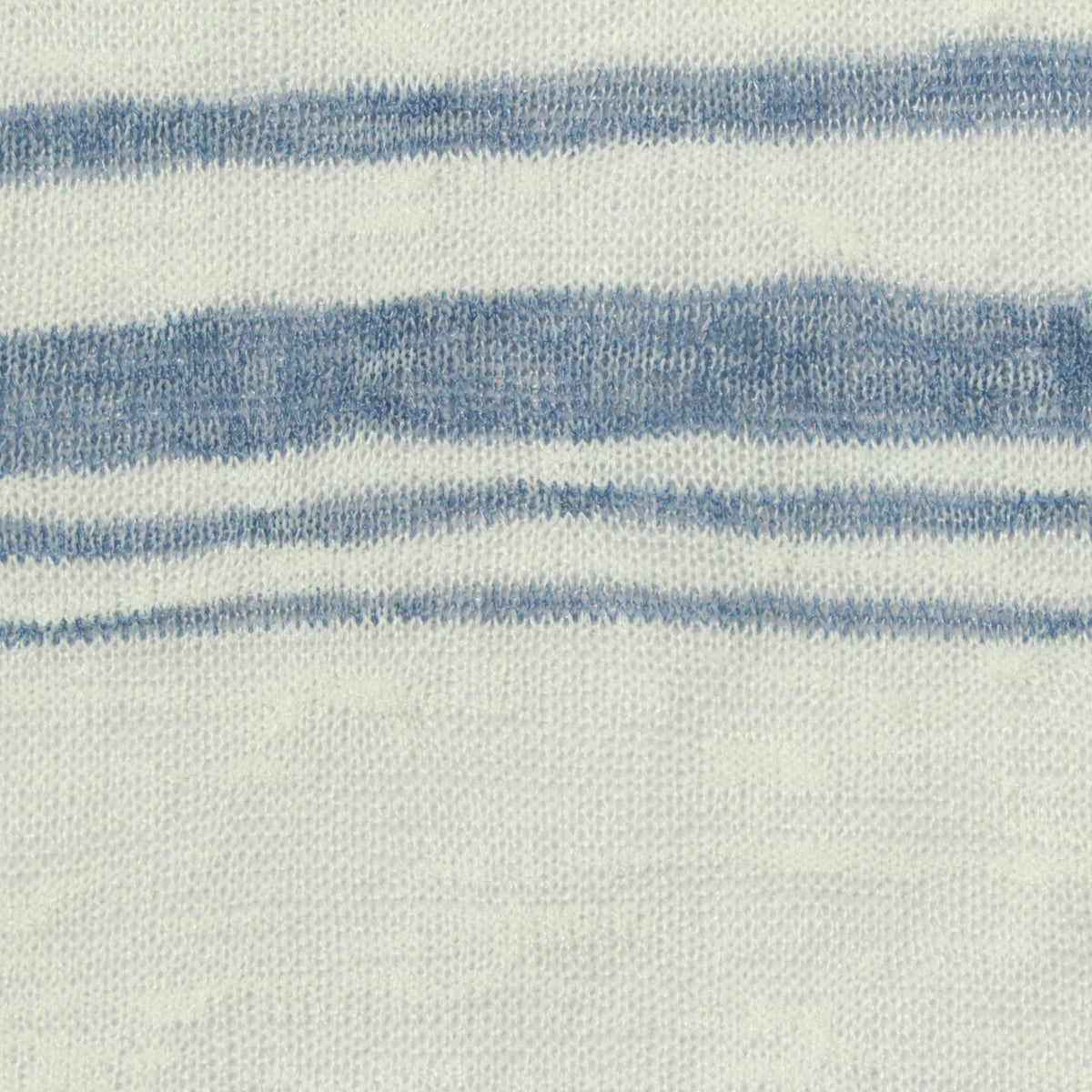 Blue Horizontal-Stripe Knit, Viscose-Poly, 155 gsm