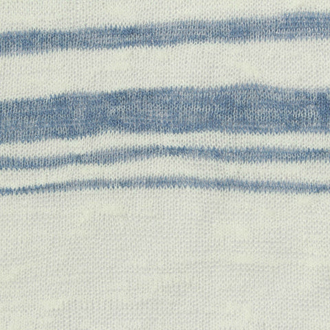 Blue Horizontal-Stripe Knit, Viscose-Poly, 155 gsm