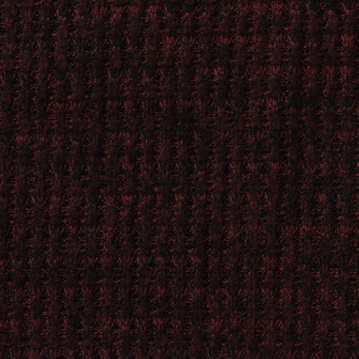 Dark Red Marl Waffle Knit, Polyester