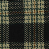 Black Plaid Interlock Knit, Polyester