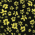Yellow Floral Jersey Knit, Polyester, 247 gsm